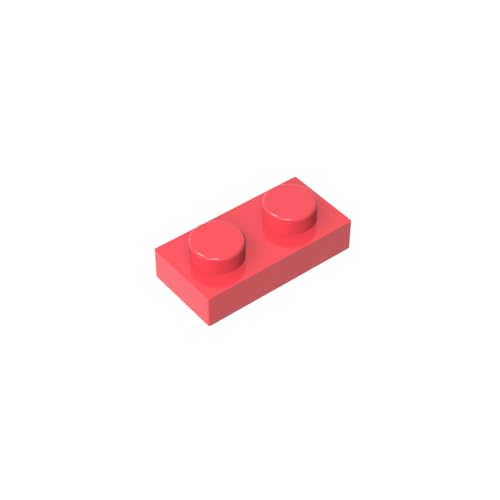 TYCOLE Gobricks GDS-502 Plate 1 x 2 Compatible with 3023 All Major Brick Brands,Building Blocks,Parts and Pieces (1017 Coral(018),1000PCS) von TYCOLE