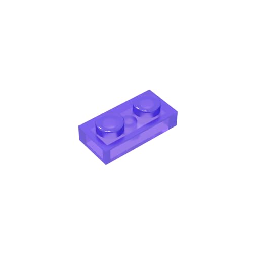 TYCOLE Gobricks GDS-502 Plate 1 x 2 Compatible with 3023 All Major Brick Brands,Building Blocks,Parts and Pieces (126 Trans-Purple(160),50PCS) von TYCOLE