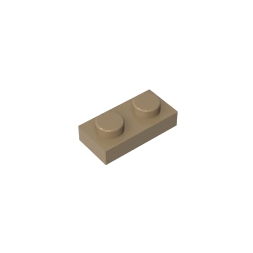 TYCOLE Gobricks GDS-502 Plate 1 x 2 Compatible with 3023 All Major Brick Brands,Building Blocks,Parts and Pieces (138 Dark Tan(034),1000PCS) von TYCOLE