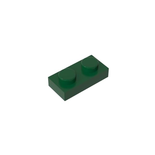 TYCOLE Gobricks GDS-502 Plate 1 x 2 Compatible with 3023 All Major Brick Brands,Building Blocks,Parts and Pieces (141 Dark Green(047),1000PCS) von TYCOLE