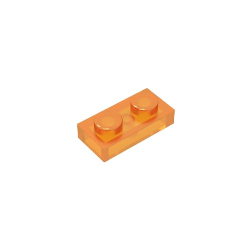 TYCOLE Gobricks GDS-502 Plate 1 x 2 Compatible with 3023 All Major Brick Brands,Building Blocks,Parts and Pieces (182 Trans-Orange(120),1000PCS) von TYCOLE