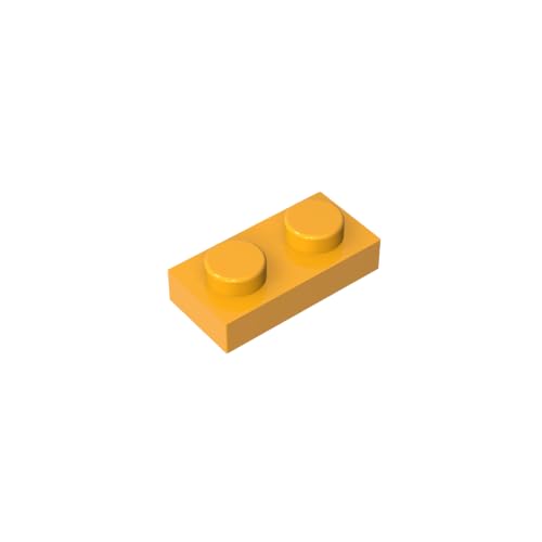 TYCOLE Gobricks GDS-502 Plate 1 x 2 Compatible with 3023 All Major Brick Brands,Building Blocks,Parts and Pieces (191 Bright Light Orange(036),1000PCS) von TYCOLE