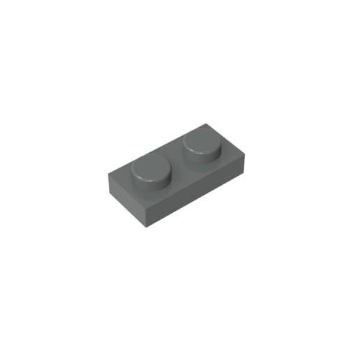 TYCOLE Gobricks GDS-502 Plate 1 x 2 Compatible with 3023 All Major Brick Brands,Building Blocks,Parts and Pieces (199 Dark Bluish Gray(072),1000PCS) von TYCOLE