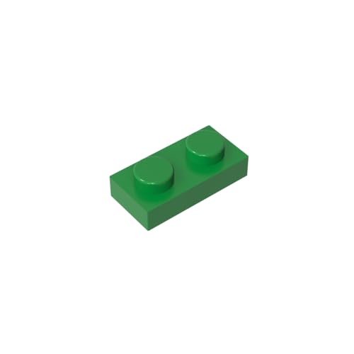 TYCOLE Gobricks GDS-502 Plate 1 x 2 Compatible with 3023 All Major Brick Brands,Building Blocks,Parts and Pieces (28 Green(040),1000PCS) von TYCOLE