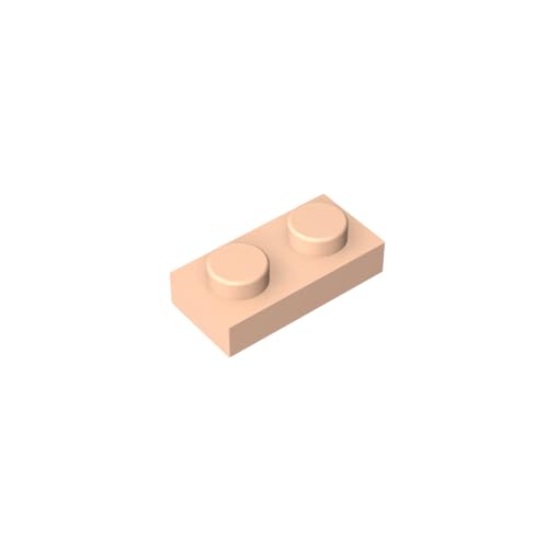 TYCOLE Gobricks GDS-502 Plate 1 x 2 Compatible with 3023 All Major Brick Brands,Building Blocks,Parts and Pieces (283 Light Flesh(032),1000PCS) von TYCOLE