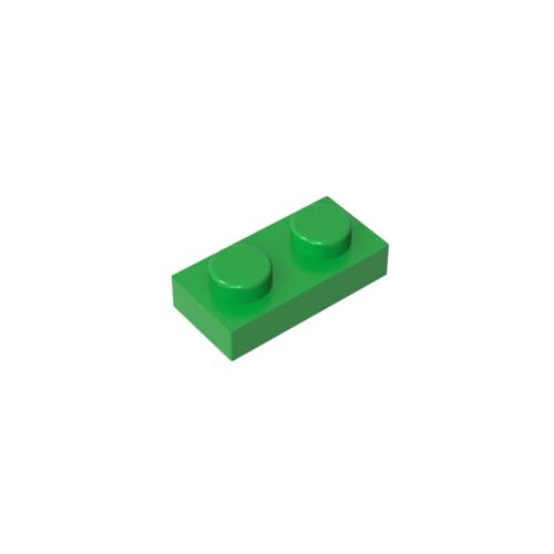 TYCOLE Gobricks GDS-502 Plate 1 x 2 Compatible with 3023 All Major Brick Brands,Building Blocks,Parts and Pieces (37 Bright Green(043),1000PCS) von TYCOLE