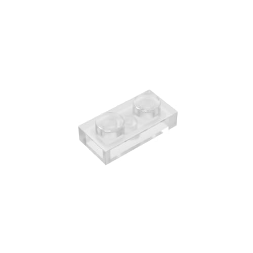 TYCOLE Gobricks GDS-502 Plate 1 x 2 Compatible with 3023 All Major Brick Brands,Building Blocks,Parts and Pieces (40 Trans-Clear(180),50PCS) von TYCOLE
