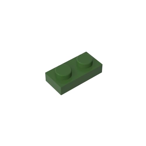 TYCOLE Gobricks GDS-502 Plate 1 x 2 Compatible with 3023 All Major Brick Brands,Building Blocks,Parts and Pieces (Army Green(041),1000PCS) von TYCOLE
