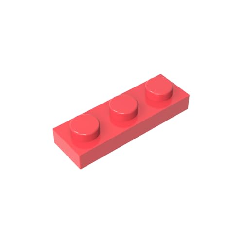 TYCOLE Gobricks GDS- 503 Plate 1 x 3 Compatible with 3623 All Major Brick Brands,Building Blocks,Parts and Pieces (1017 Coral(018),40PCS) von TYCOLE