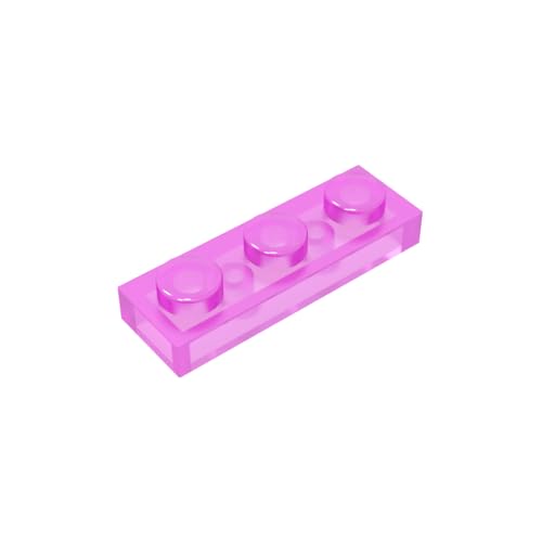 TYCOLE Gobricks GDS- 503 Plate 1 x 3 Compatible with 3623 All Major Brick Brands,Building Blocks,Parts and Pieces (113 Trans-Dark Pink(111),800PCS) von TYCOLE