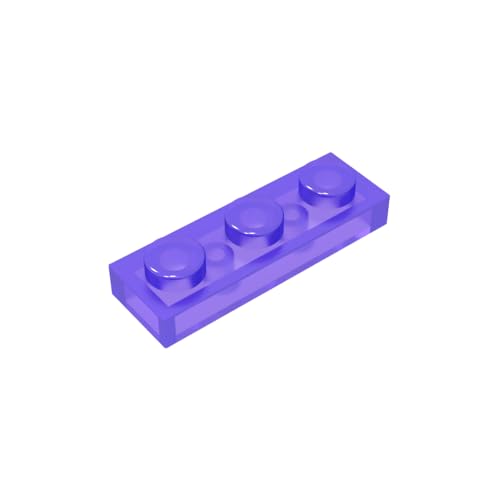 TYCOLE Gobricks GDS- 503 Plate 1 x 3 Compatible with 3623 All Major Brick Brands,Building Blocks,Parts and Pieces (126 Trans-Purple(160),40PCS) von TYCOLE