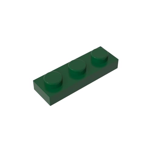 TYCOLE Gobricks GDS- 503 Plate 1 x 3 Compatible with 3623 All Major Brick Brands,Building Blocks,Parts and Pieces (141 Dark Green(047),40PCS) von TYCOLE