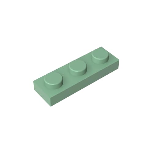 TYCOLE Gobricks GDS- 503 Plate 1 x 3 Compatible with 3623 All Major Brick Brands,Building Blocks,Parts and Pieces (151 Sand Green(048),800PCS) von TYCOLE