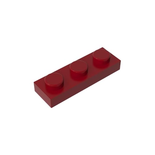 TYCOLE Gobricks GDS- 503 Plate 1 x 3 Compatible with 3623 All Major Brick Brands,Building Blocks,Parts and Pieces (154 Dark Red(014),40PCS) von TYCOLE