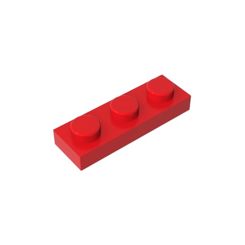 TYCOLE Gobricks GDS- 503 Plate 1 x 3 Compatible with 3623 All Major Brick Brands,Building Blocks,Parts and Pieces (21 Red(010),40PCS) von TYCOLE