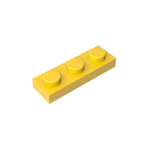 TYCOLE Gobricks GDS- 503 Plate 1 x 3 Compatible with 3623 All Major Brick Brands,Building Blocks,Parts and Pieces (24 Yellow(030),40PCS) von TYCOLE