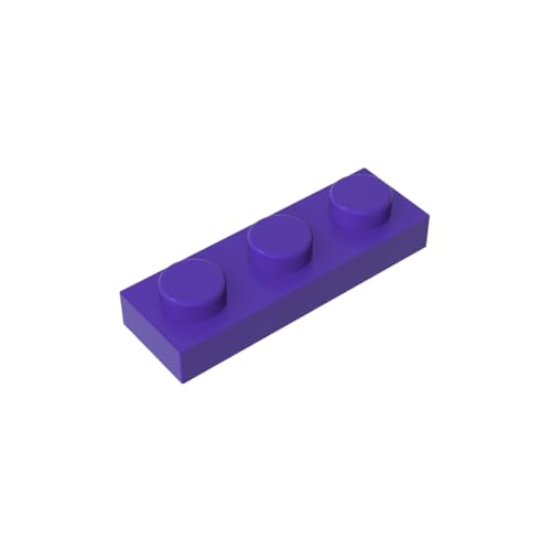 TYCOLE Gobricks GDS- 503 Plate 1 x 3 Compatible with 3623 All Major Brick Brands,Building Blocks,Parts and Pieces (268 Dark Purple(060),800PCS) von TYCOLE