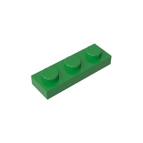 TYCOLE Gobricks GDS- 503 Plate 1 x 3 Compatible with 3623 All Major Brick Brands,Building Blocks,Parts and Pieces (28 Green(040),800PCS) von TYCOLE