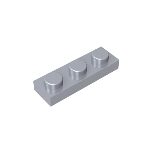 TYCOLE Gobricks GDS- 503 Plate 1 x 3 Compatible with 3623 All Major Brick Brands,Building Blocks,Parts and Pieces (315 Flat Silver(073),40PCS) von TYCOLE