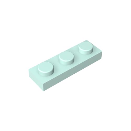 TYCOLE Gobricks GDS- 503 Plate 1 x 3 Compatible with 3623 All Major Brick Brands,Building Blocks,Parts and Pieces (323 Light Aqua(045),800PCS) von TYCOLE