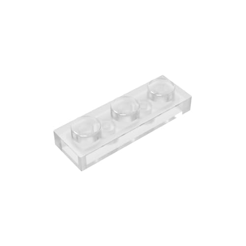TYCOLE Gobricks GDS- 503 Plate 1 x 3 Compatible with 3623 All Major Brick Brands,Building Blocks,Parts and Pieces (40 Trans-Clear(180),40PCS) von TYCOLE