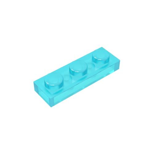 TYCOLE Gobricks GDS- 503 Plate 1 x 3 Compatible with 3623 All Major Brick Brands,Building Blocks,Parts and Pieces (42 Trans-Light Blue(152),800PCS) von TYCOLE