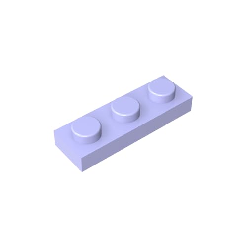 TYCOLE Gobricks GDS- 503 Plate 1 x 3 Compatible with 3623 All Major Brick Brands,Building Blocks,Parts and Pieces (Light Grayish Blue(056),40PCS) von TYCOLE