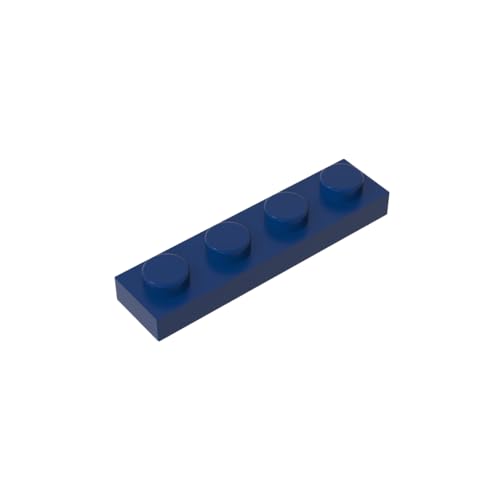 TYCOLE Gobricks GDS-504 Plate 1 x 4 Compatible with 3710 All Major Brick Brands,Building Blocks,Parts and Pieces (140 Dark Blue(055),700PCS) von TYCOLE