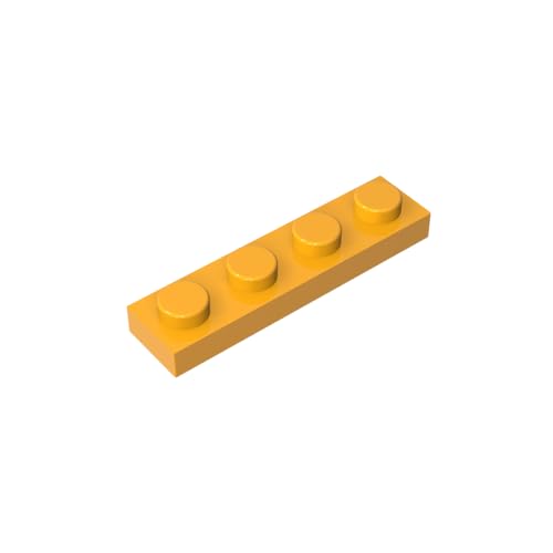 TYCOLE Gobricks GDS-504 Plate 1 x 4 Compatible with 3710 All Major Brick Brands,Building Blocks,Parts and Pieces (191 Bright Light Orange(036),35PCS) von TYCOLE