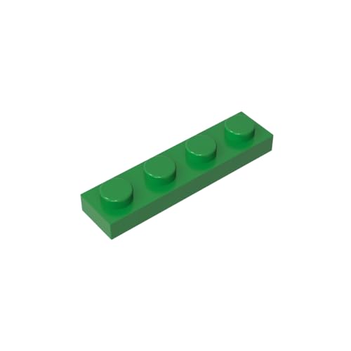 TYCOLE Gobricks GDS-504 Plate 1 x 4 Compatible with 3710 All Major Brick Brands,Building Blocks,Parts and Pieces (28 Green(040),700PCS) von TYCOLE