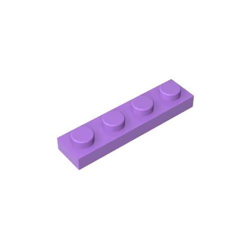 TYCOLE Gobricks GDS-504 Plate 1 x 4 Compatible with 3710 All Major Brick Brands,Building Blocks,Parts and Pieces (324 Medium Lavender(062),35PCS) von TYCOLE