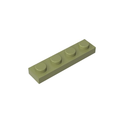 TYCOLE Gobricks GDS-504 Plate 1 x 4 Compatible with 3710 All Major Brick Brands,Building Blocks,Parts and Pieces (330 Olive Green(049),35PCS) von TYCOLE