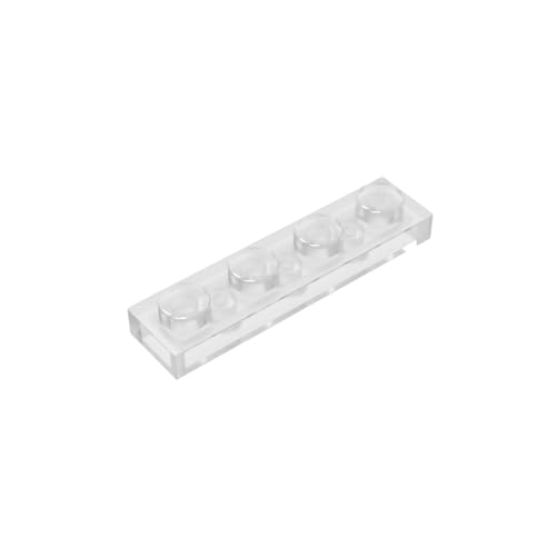 TYCOLE Gobricks GDS-504 Plate 1 x 4 Compatible with 3710 All Major Brick Brands,Building Blocks,Parts and Pieces (40 Trans-Clear(180),35PCS) von TYCOLE