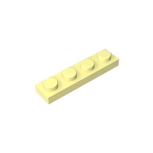 TYCOLE Gobricks GDS-504 Plate 1 x 4 Compatible with 3710 All Major Brick Brands,Building Blocks,Parts and Pieces (Light Yellow(029),35PCS) von TYCOLE