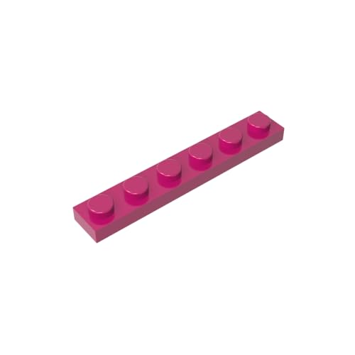 TYCOLE Gobricks GDS-505 Plate 1 x 6 Compatible with 3666 All Major Brick Brands,Building Blocks,Parts and Pieces (124 Mgenta(013),20PCS) von TYCOLE