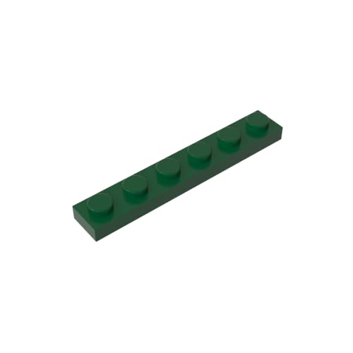 TYCOLE Gobricks GDS-505 Plate 1 x 6 Compatible with 3666 All Major Brick Brands,Building Blocks,Parts and Pieces (141 Dark Green(047),20PCS) von TYCOLE