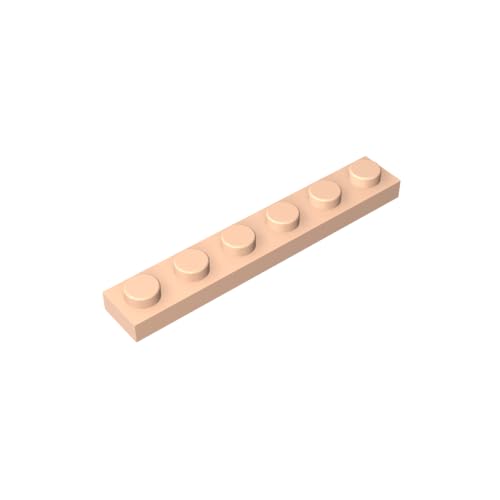 TYCOLE Gobricks GDS-505 Plate 1 x 6 Compatible with 3666 All Major Brick Brands,Building Blocks,Parts and Pieces (283 Light Flesh(032),400PCS) von TYCOLE