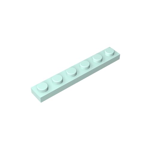 TYCOLE Gobricks GDS-505 Plate 1 x 6 Compatible with 3666 All Major Brick Brands,Building Blocks,Parts and Pieces (323 Light Aqua(045),400PCS) von TYCOLE