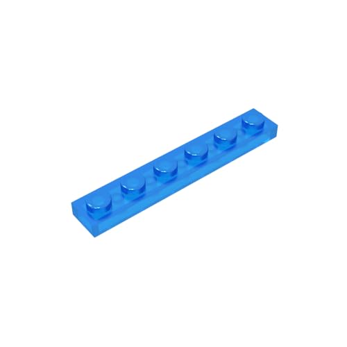 TYCOLE Gobricks GDS-505 Plate 1 x 6 Compatible with 3666 All Major Brick Brands,Building Blocks,Parts and Pieces (43 Trans-Dark Blue(150),20PCS) von TYCOLE