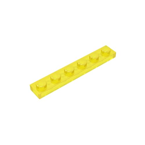 TYCOLE Gobricks GDS-505 Plate 1 x 6 Compatible with 3666 All Major Brick Brands,Building Blocks,Parts and Pieces (44 Trans-Yellow(130),400PCS) von TYCOLE