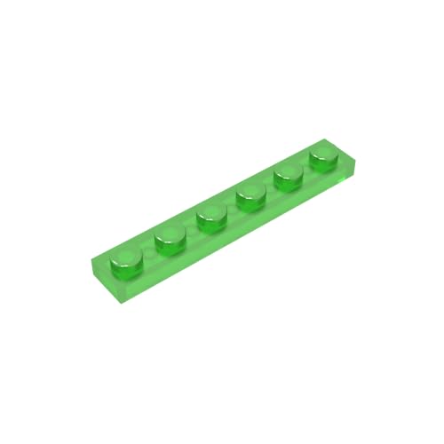 TYCOLE Gobricks GDS-505 Plate 1 x 6 Compatible with 3666 All Major Brick Brands,Building Blocks,Parts and Pieces (48 Trans-Green(140),400PCS) von TYCOLE