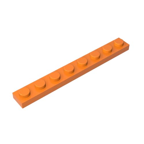 TYCOLE Gobricks GDS-506 Plate 1 x 8 Compatible with 3460 All Major Brick Brands,Building Blocks,Parts and Pieces (106 Orange(021),400PCS) von TYCOLE