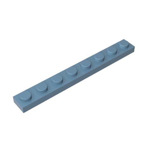 TYCOLE Gobricks GDS-506 Plate 1 x 8 Compatible with 3460 All Major Brick Brands,Building Blocks,Parts and Pieces (135 Sand Blue(054),400PCS) von TYCOLE