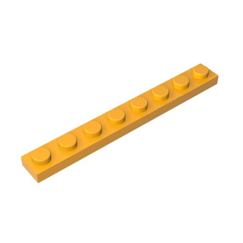 TYCOLE Gobricks GDS-506 Plate 1 x 8 Compatible with 3460 All Major Brick Brands,Building Blocks,Parts and Pieces (191 Bright Light Orange(036),20PCS) von TYCOLE