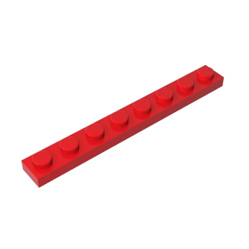 TYCOLE Gobricks GDS-506 Plate 1 x 8 Compatible with 3460 All Major Brick Brands,Building Blocks,Parts and Pieces (21 Red(010),20PCS) von TYCOLE