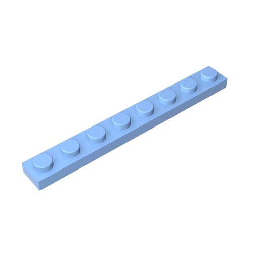 TYCOLE Gobricks GDS-506 Plate 1 x 8 Compatible with 3460 All Major Brick Brands,Building Blocks,Parts and Pieces (212 Bright Light Blue(053),400PCS) von TYCOLE