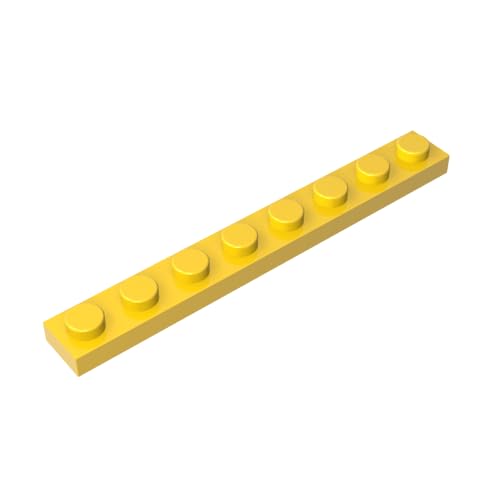 TYCOLE Gobricks GDS-506 Plate 1 x 8 Compatible with 3460 All Major Brick Brands,Building Blocks,Parts and Pieces (24 Yellow(030),400PCS) von TYCOLE