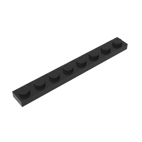 TYCOLE Gobricks GDS-506 Plate 1 x 8 Compatible with 3460 All Major Brick Brands,Building Blocks,Parts and Pieces (26 Black(080),20PCS) von TYCOLE