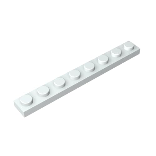 TYCOLE Gobricks GDS-506 Plate 1 x 8 Compatible with 3460 All Major Brick Brands,Building Blocks,Parts and Pieces (Milky White(091),20PCS) von TYCOLE