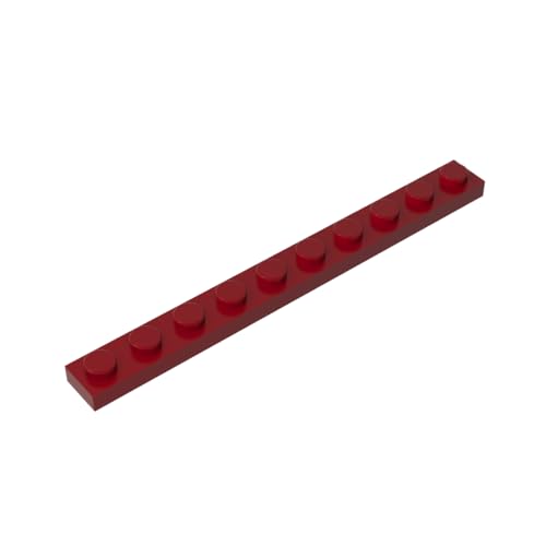 TYCOLE Gobricks GDS-507 Plate 1 x 10 Compatible with 4477 All Major Brick Brands,Building Blocks,Parts and Pieces (154 Dark Red(014),300 PCS) von TYCOLE